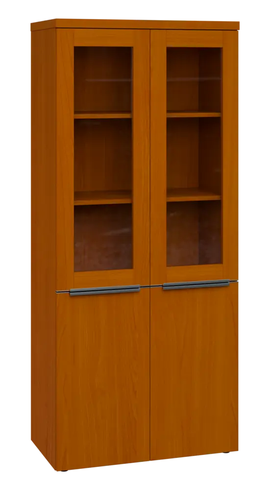 SIN 5 - 8DS kancelářská skříň, 4-dveřová/prosklená, 1820x800x400, třešeň šumavská